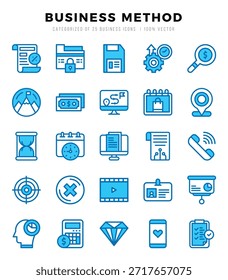 Business Method web icons in Two Color style.