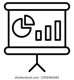 Ilustración vectorial de la línea de iconos de Métricas de Negocio
