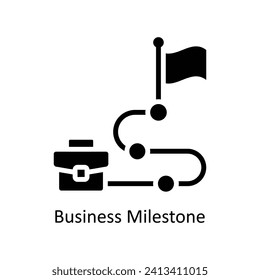 Business Milestone vector  Solid  Icon  Design illustration. Business And Management Symbol on White background EPS 10 File