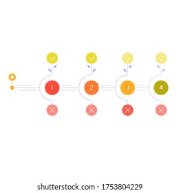 Business milestones timeline workflow vector infographics. Template - pointers on curved road line. Corporate milestones graphic elements. Company presentation slide template with year periods. 