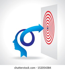 business mind and arrow