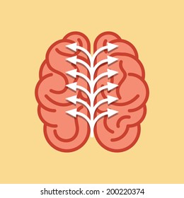 business mind and arrow - Illustration