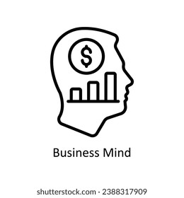 Business Mind vector outline Icon Design illustration. Business And Management Symbol on White background EPS 10 File