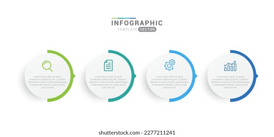 Business Minimal infographic design template Five colorful elements. Diagram with 5 options, steps, parts or processes. Vector illustration presentations, layout, banner.