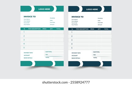  Business minimal invoice Design  Template
