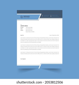 Business minimalist simple letterhead template, minimalist presentation template with clean style use for business annual report.