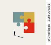 Business missing puzzle piece vector concept. Symbol of solution, problem and challenge. Minimal design eps10 illustration.