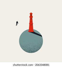 Concepto de misión empresarial y vector de dirección. Símbolo de estrategia, objetivo, ambición. Diseño mínimo de la ilustración eps10.