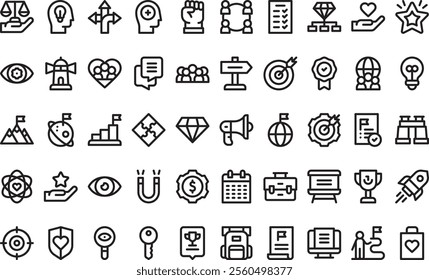 Business and mission icons High-Quality Vector Icons Collection with Editable Stroke. Ideal for Professional and Creative Projects.
