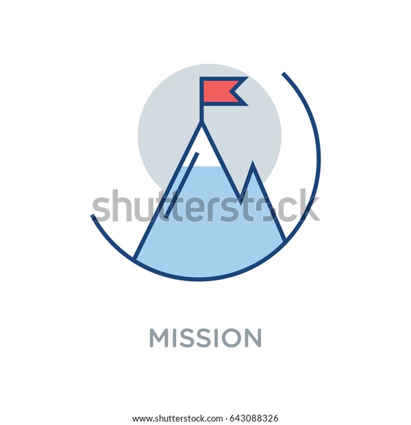 Business Mission Vector Icon Flat Style Stock Vector Royalty Free