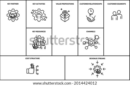Business Model Canvas icon, vector