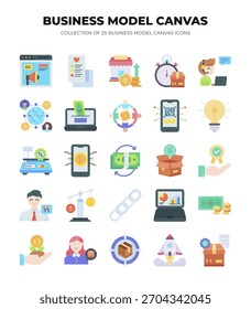 Iconos del lienzo del modelo de negocio. Una guía visual para la planificación estratégica