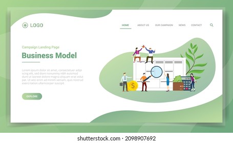 business model business concept for website template landing homepage svg