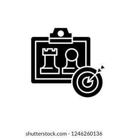 Business model generation black icon, vector sign on isolated background. Business model generation concept symbol, illustration 