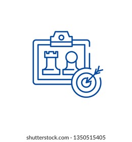 Business model generation line icon concept. Business model generation flat  vector symbol, sign, outline illustration.