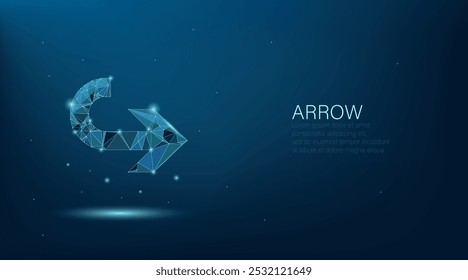 Business model geometric arrow image 