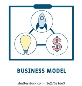 Business Model Icon. Creative Business Model Icon For Mobile Apps And Web Usage. EPS 10.  
Flat Vector Illustration  Isolated On White Background