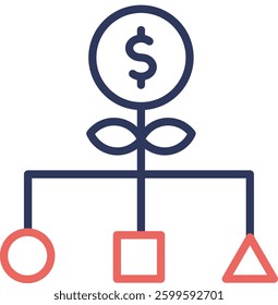 Business Model Icon Element For Design And Vector