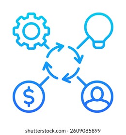 Business Model Icon Element for Design