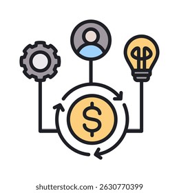 Business Model Icon Element for Design
