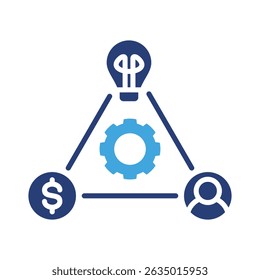 Elemento de icono de modelo de negocio para el diseño