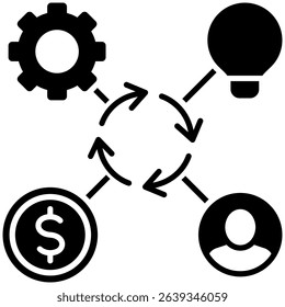 Business Model Icon Element for Design