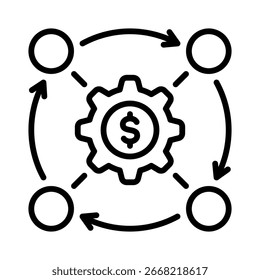 Elemento de ícone do modelo de negócios para design