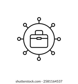 Business model icon Flat simple outline