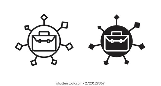 Icon-Illustration des Geschäftsmodells, dünner Linienvektor, Webdesignzeichen,