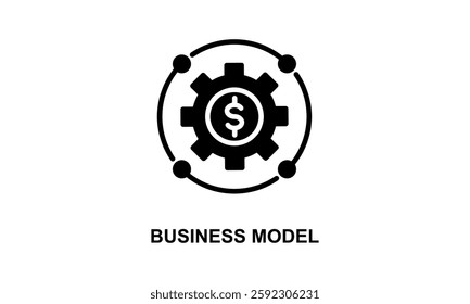 Business Model Icon Isolated Vector Illustration