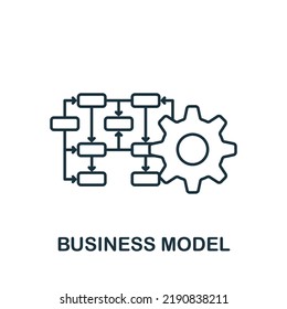Business Model icon. Line simple Industry 4.0 icon for templates, web design and infographics
