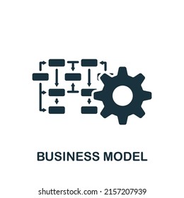 Business Model icon. Monochrome simple Industry 4.0 icon for templates, web design and infographics