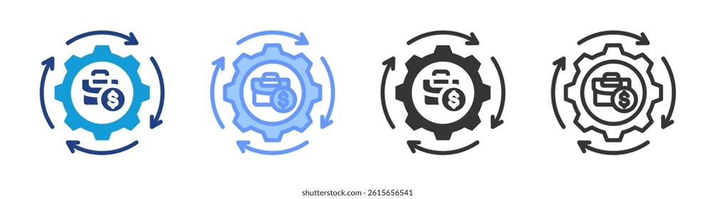 Business Model icon set multiple style collection