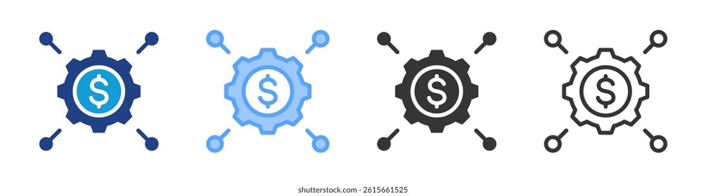 Business Model icon set multiple style collection