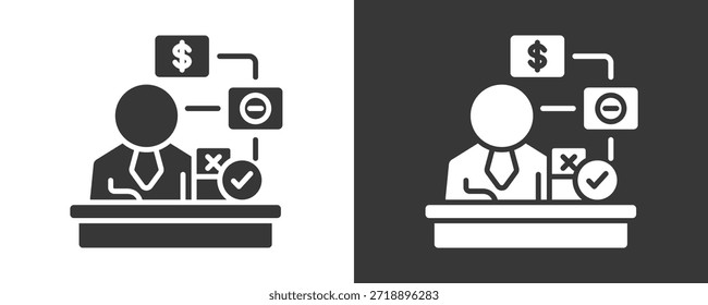 Colección De Vector Del Conjunto Del Icono Del Modelo De Negocio Aislada En Blanco Y Negro