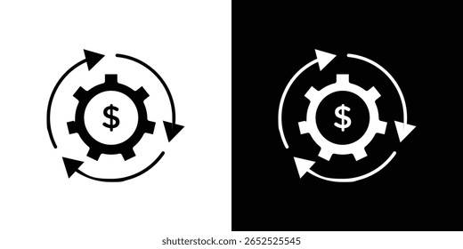 Business model icon symbol collection. Flat vector stock illustration.