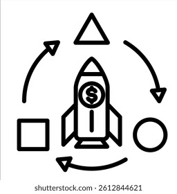 business model icon vector concept illustration