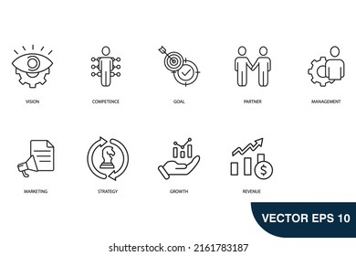 business model icons set . business model pack symbol vector elements for infographic web