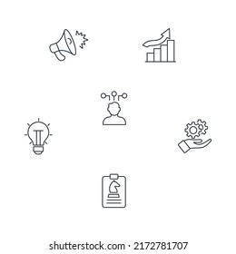 Business Model Icons Set . Business Model Pack Symbol Vector Elements For Infographic Web