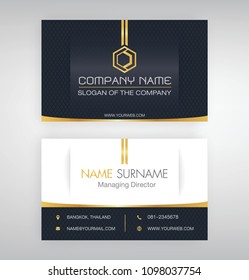 business model name card black White Gold