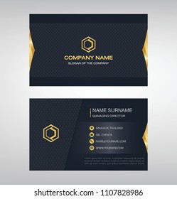 business model name card luxury Modern black gold