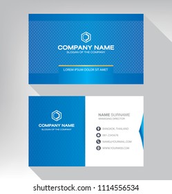 business model name card luxury Modern blue white