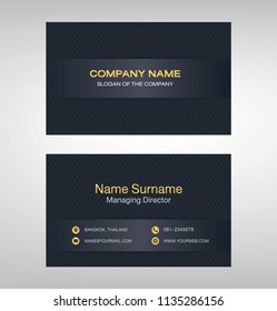 business model name card luxury Modern black gold