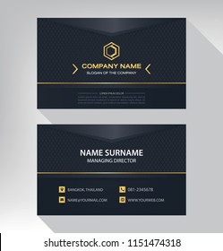 business model name card luxury Modern black white gold