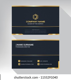 business model name card luxury Modern black white gold