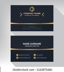 Bussiness Moden Name Card Black Gold Stock Vector (Royalty Free ...