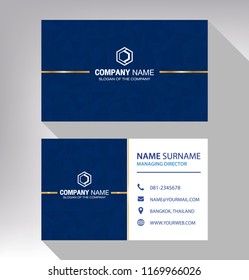 business model name card luxury Modern blue white