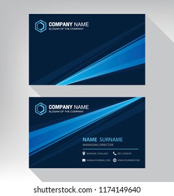 business model name card luxury Modern blue black white