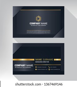 business model name card luxury Modern black white gold