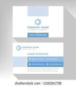 business model name card Modern blue